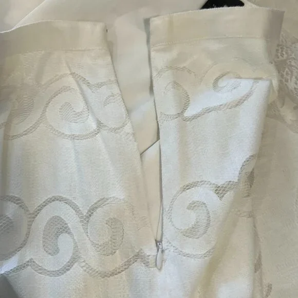 J. Crew Midi White Ornate Lace Skirt Size 12 - Picture 6 of 9